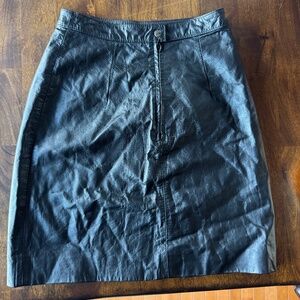Bermans Vintage Leather Pencil Skirt